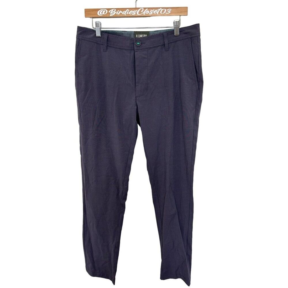 Linksoul Men's Golf Casual Chino Straight Navy Pant NWOT 33R $130